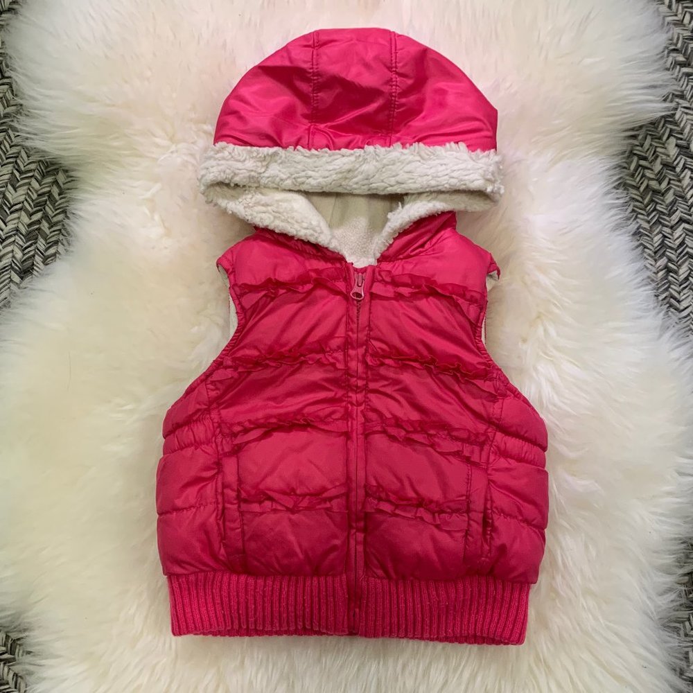 Old Navy Hot Pink Puffer Vest (12-18mo)